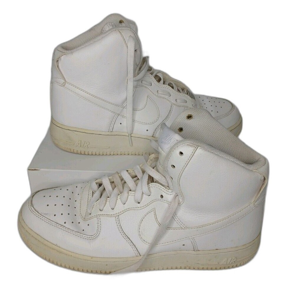 Nike Air Force 1 Mid Triple White Sneakers Men’s Size 10.5 High Top Shoes